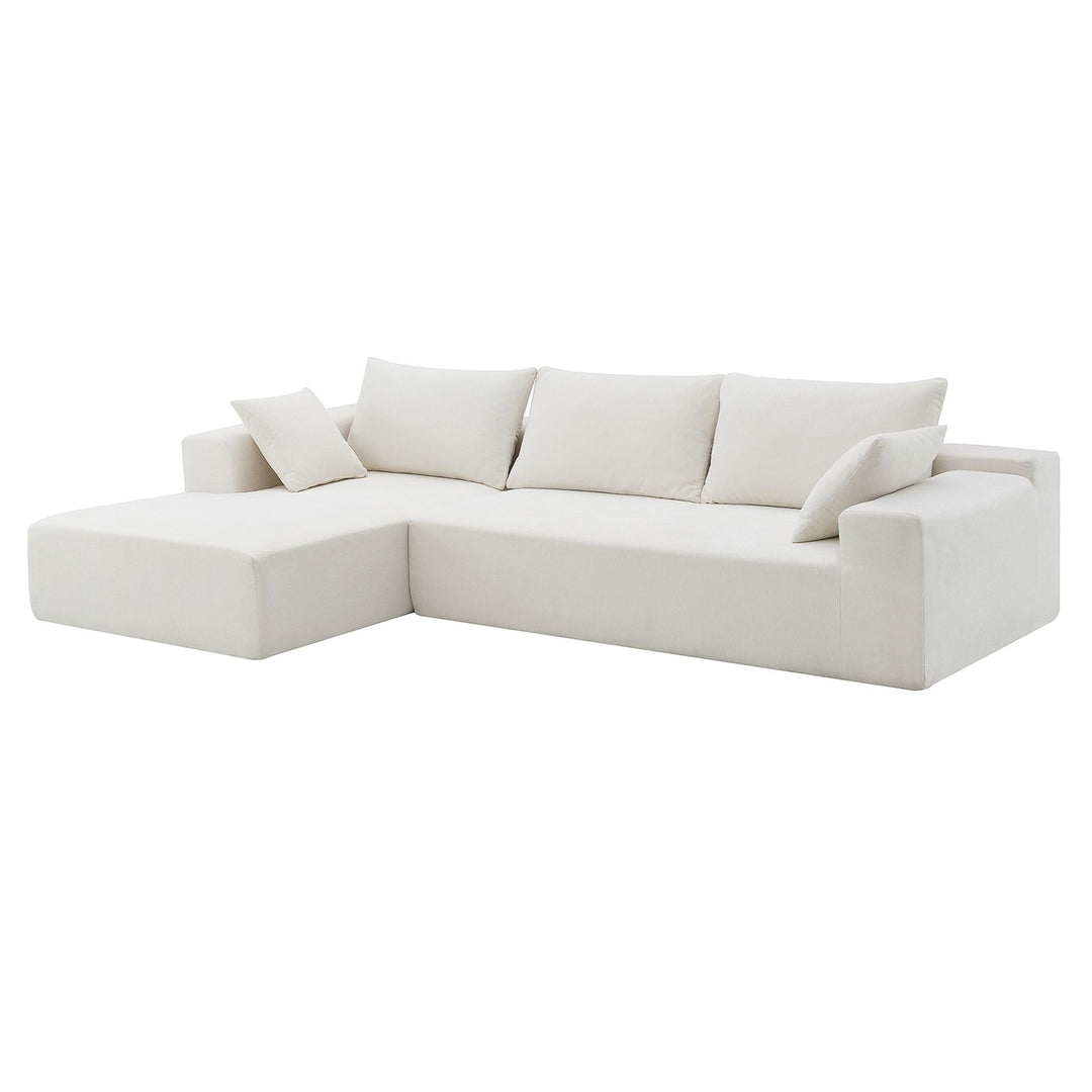Buy farmhouse furniture The Marbella Beige Estate Modern Large Mediterranean L-Shape Modular Sectional Sofa - Modern Cottage Farmhouse Furniture