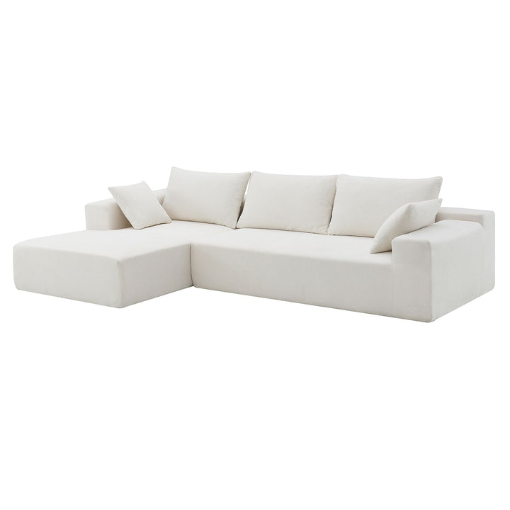 Buy farmhouse furniture The Marbella Beige Estate Modern Large Mediterranean L-Shape Modular Sectional Sofa - Modern Cottage Farmhouse Furniture