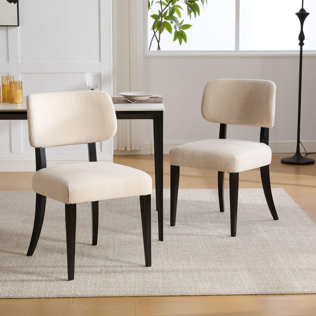 Buy farmhouse furniture Wooden Dining Chairs Set of 2, Modern Fabric Upholstered Dining Room Chair Kitchen Chairs, Farmhouse Dinner Chair for Kitchen Dining Room - Modern Cottage Farmhouse Furniture