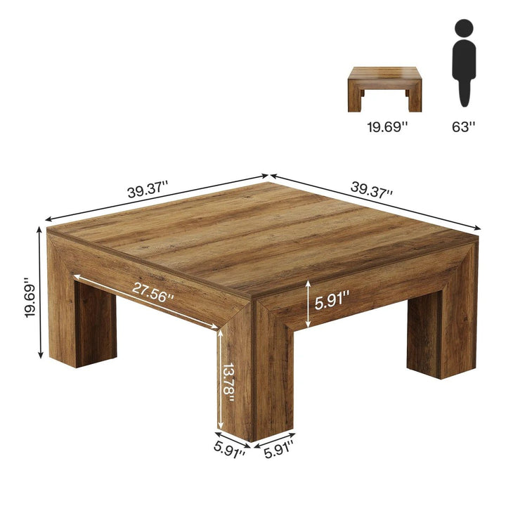 Buy farmhouse furniture Square Accent Farmhouse Coffee Table - Modern Cottage Farmhouse Furniture
