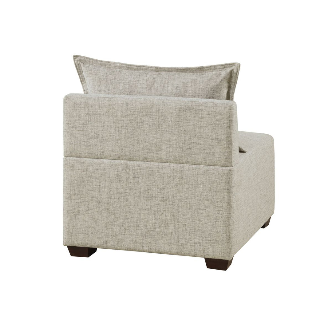 Buy farmhouse furniture Cream Off White Farmhouse Modular Armless Chair - Modern Cottage Farmhouse Furniture