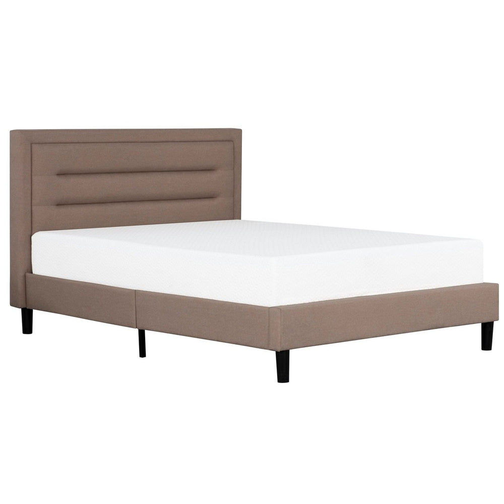 Buy farmhouse furniture Classic Full Size Platform Bed, Modern Bedroom Upholstered Bed Frame, Tufted Headboard, Brown - Modern Cottage Farmhouse Furniture