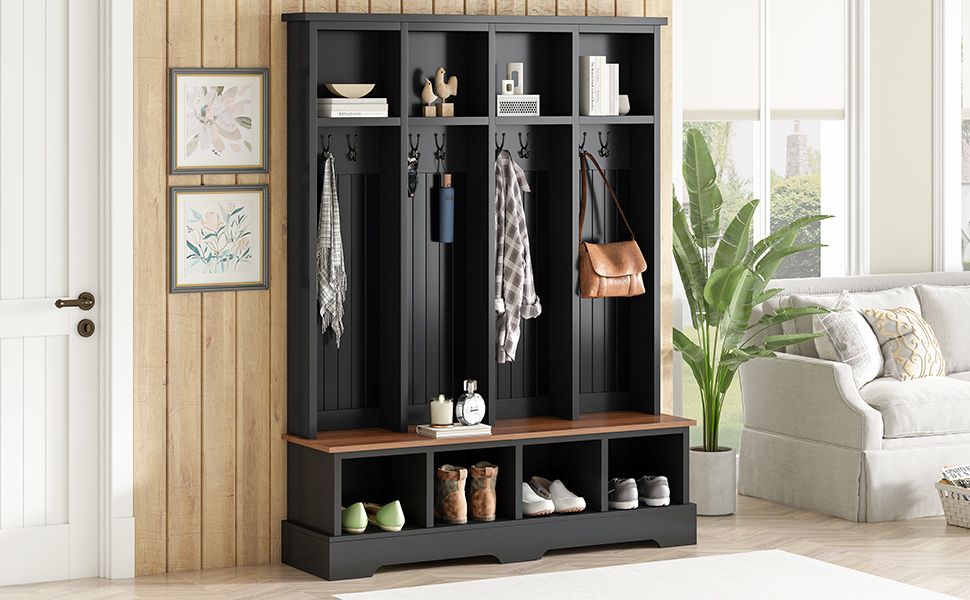 Buy farmhouse furniture Farmhouse Elegant Rustic Mudroom Entrance Entryway Bench - Modern Cottage Farmhouse Furniture