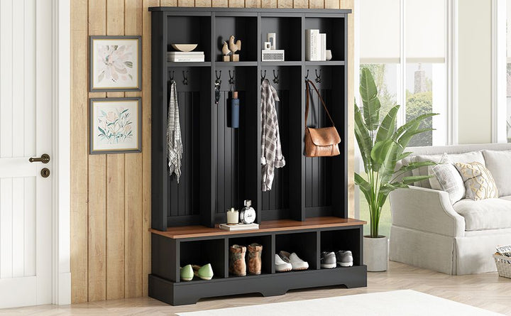 Buy farmhouse furniture Farmhouse Elegant Rustic Mudroom Entrance Entryway Bench - Modern Cottage Farmhouse Furniture