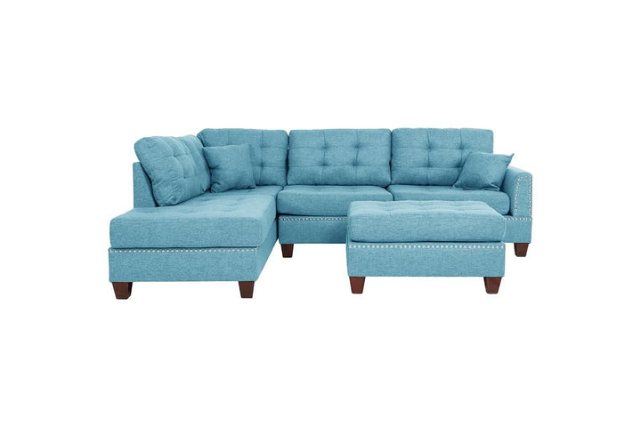 Buy farmhouse furniture The Blue Jay | Modern Blue 3pcs Farmhouse Cottage Sofa Couch - Modern Cottage Farmhouse Furniture