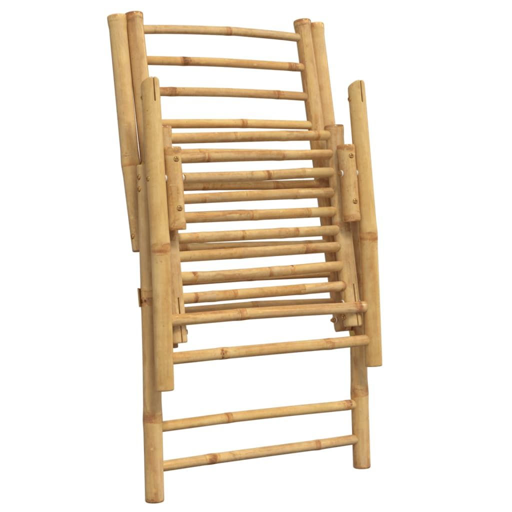 Buy farmhouse furniture Best Farmhouse Outdoor Chair Set | Garden Reclining Set of 4 Cream White Bamboo - Modern Cottage Farmhouse Furniture