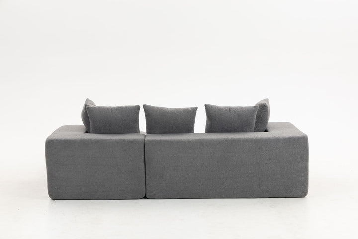 Buy farmhouse furniture Sole Terra | Simple Bouclé Minimalist Apartment Farmhouse Sofa Couch - Modern Cottage Farmhouse Furniture