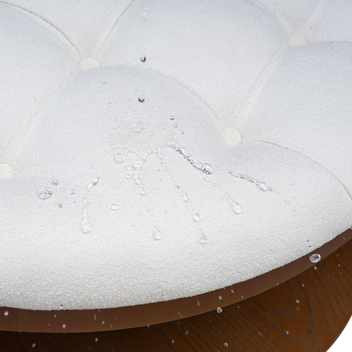 Buy farmhouse furniture Best Farmhouse Ottoman Coffee Table | Large Round 2-Tier Tufted Oversized Ottoman - Modern Cottage Farmhouse Furniture