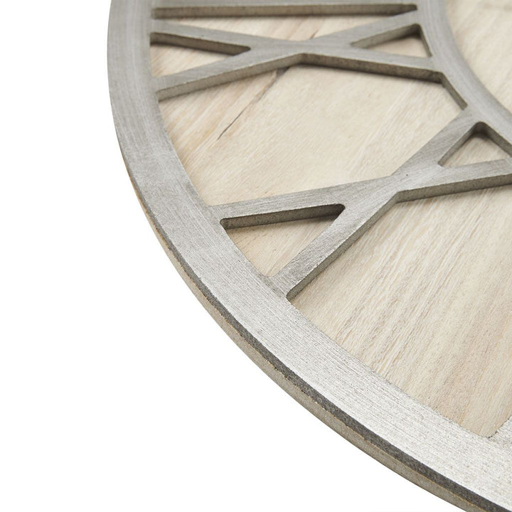 Buy farmhouse furniture 23.6" Large Antic Farmhouse Ash Wood Wall Clock - Modern Cottage Farmhouse Furniture