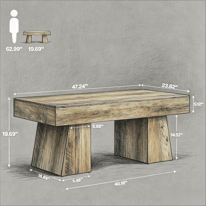 Buy farmhouse furniture Farmhouse Spacious Coffee Table - Modern Cottage Farmhouse Furniture