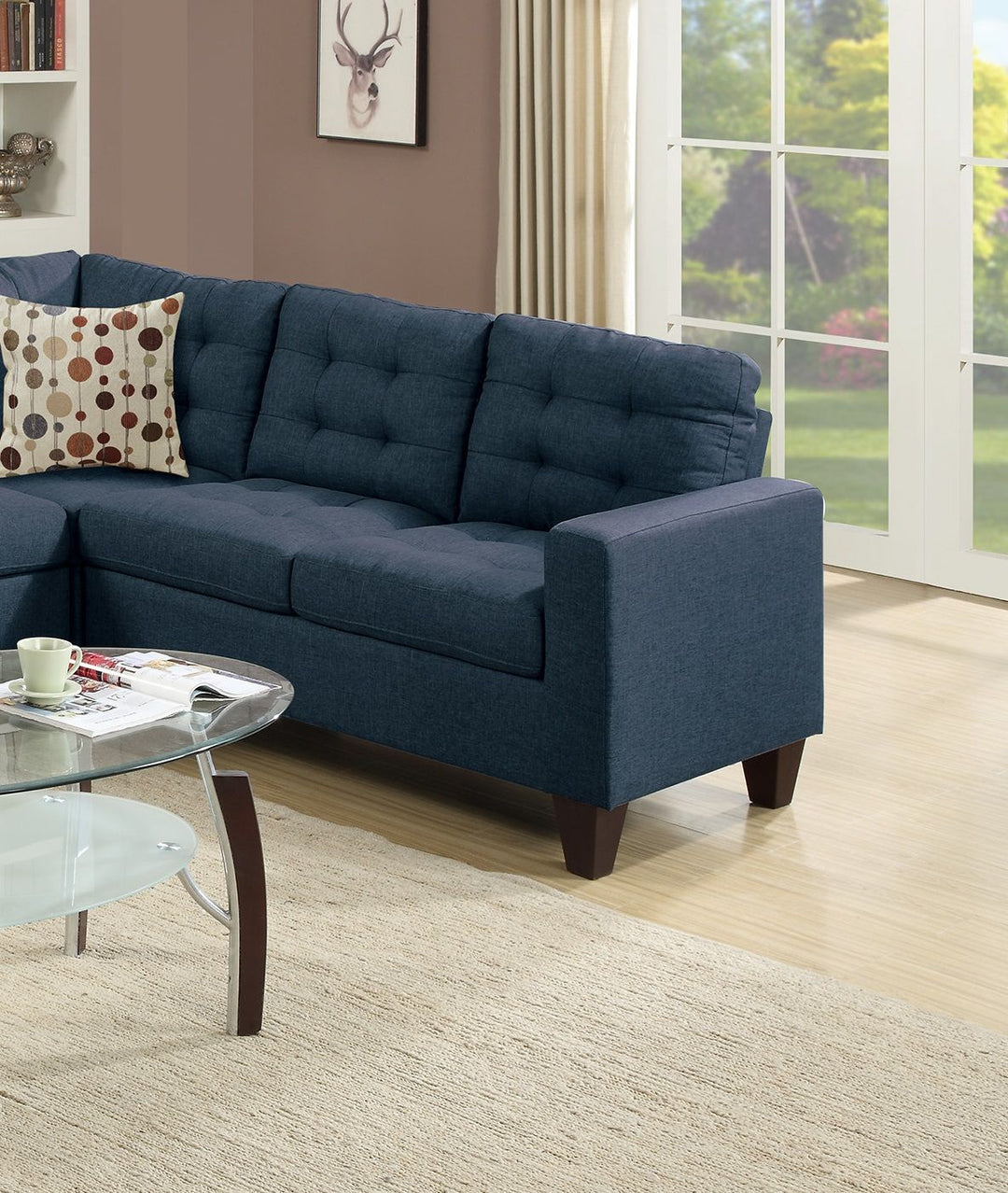 Buy farmhouse furniture Blue Modern Farmhouse Sofa Couch - Modern Cottage Farmhouse Furniture