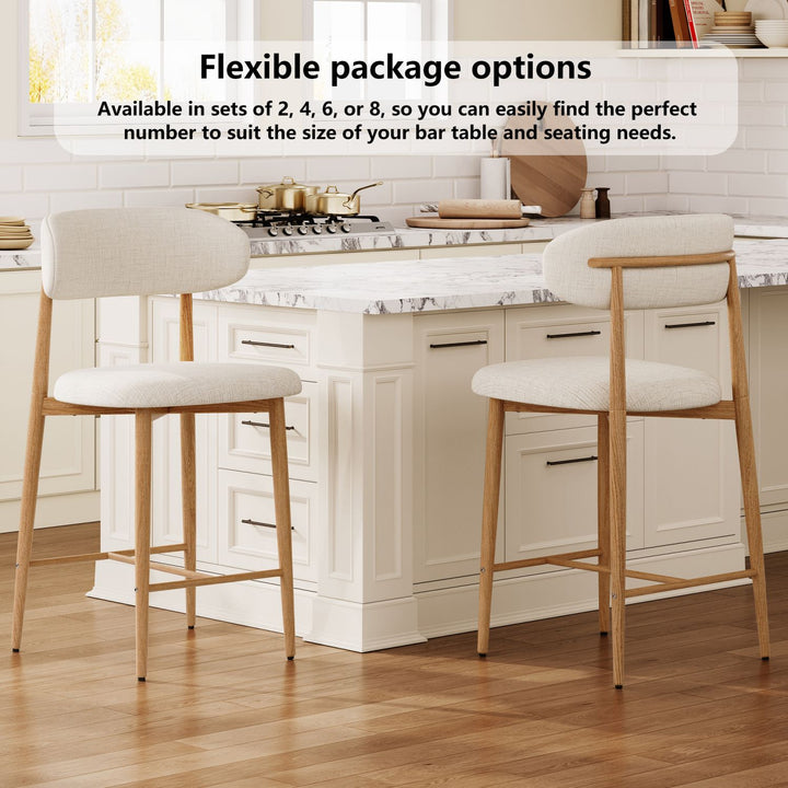 Buy farmhouse furniture Beige Modern Cottage Farmhouse Counter Bar Stools Set of 2 - Modern Cottage Farmhouse Furniture