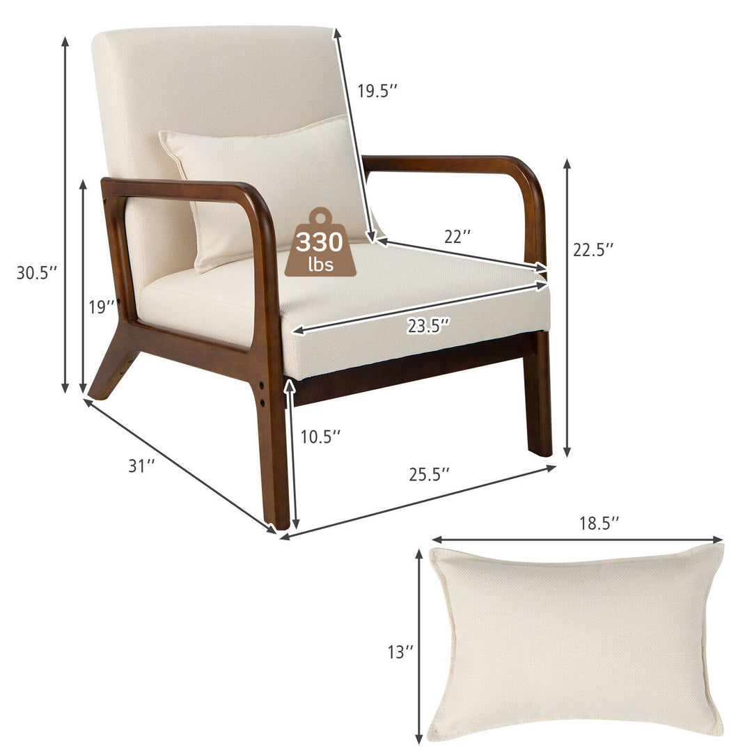 Buy farmhouse furniture Beige White Modern Contemporary Accent Chair - Modern Cottage Farmhouse Furniture