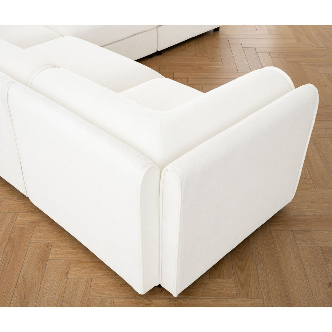 Buy farmhouse furniture Birch Hollow Sofa | Modern Farmhouse U-Shaped 3-Seater Sofa Couch - Modern Cottage Farmhouse Furniture