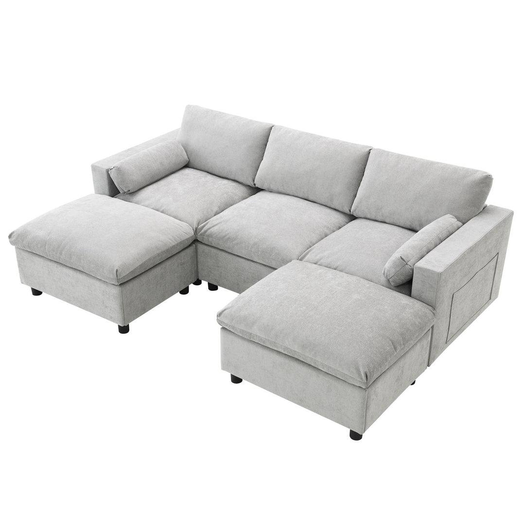 Buy farmhouse furniture Modern Farmhouse Grey Three Seater Sofa Couch - Modern Cottage Farmhouse Furniture