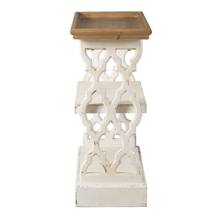Buy farmhouse furniture Distressed Rustic White and Natural Wood Farmhouse Foyer Console Table - Modern Cottage Farmhouse Furniture