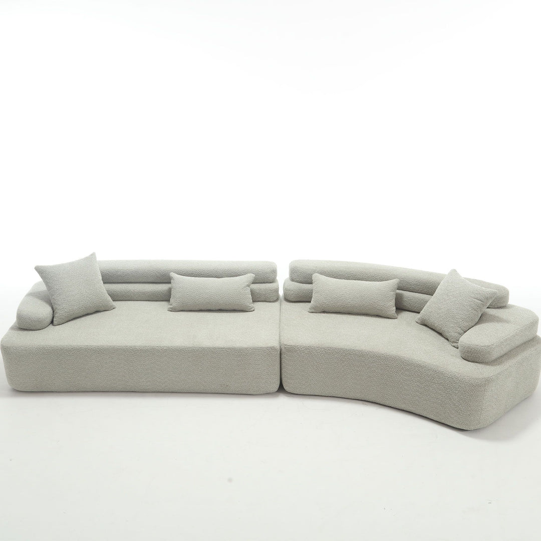 Buy farmhouse furniture Upholstered Curve Modern Minimalist Farmhouse Sofa Couch - Modern Cottage Farmhouse Furniture