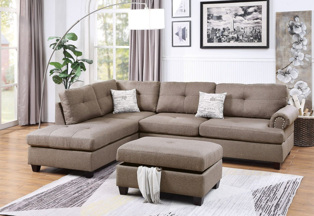 Buy farmhouse furniture Contemporary Farmhouse 3-pcs Sofa Sectional Couch - Modern Cottage Farmhouse Furniture