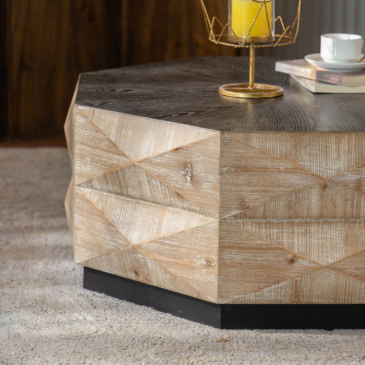 Buy farmhouse furniture Sage Creek Acres | Large Modern Farmhouse Octagon Coffee Table - Modern Cottage Farmhouse Furniture