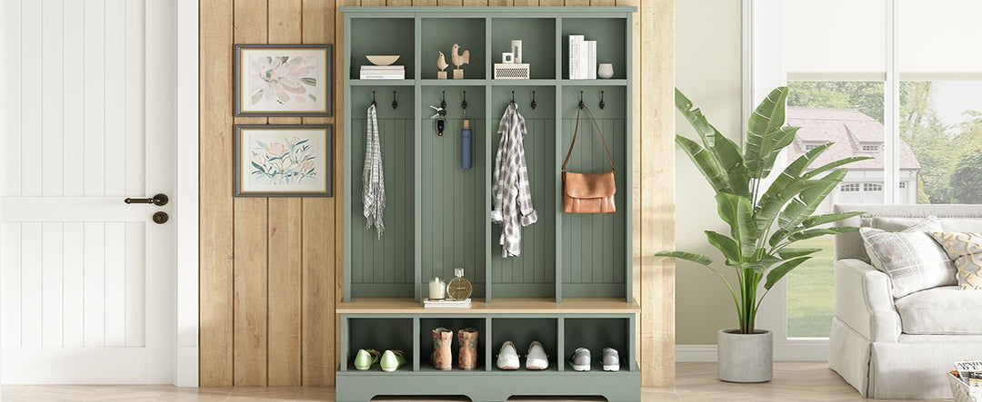 Buy farmhouse furniture Farmhouse Elegant Rustic Mudroom Entrance Entryway Bench - Modern Cottage Farmhouse Furniture