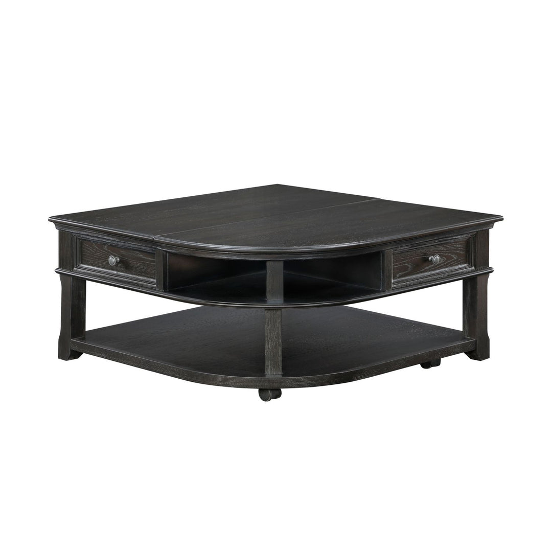 Buy farmhouse furniture Iron Oak Farm | Large Gray Modern Farmhouse Shelved Coffee Table - Modern Cottage Farmhouse Furniture