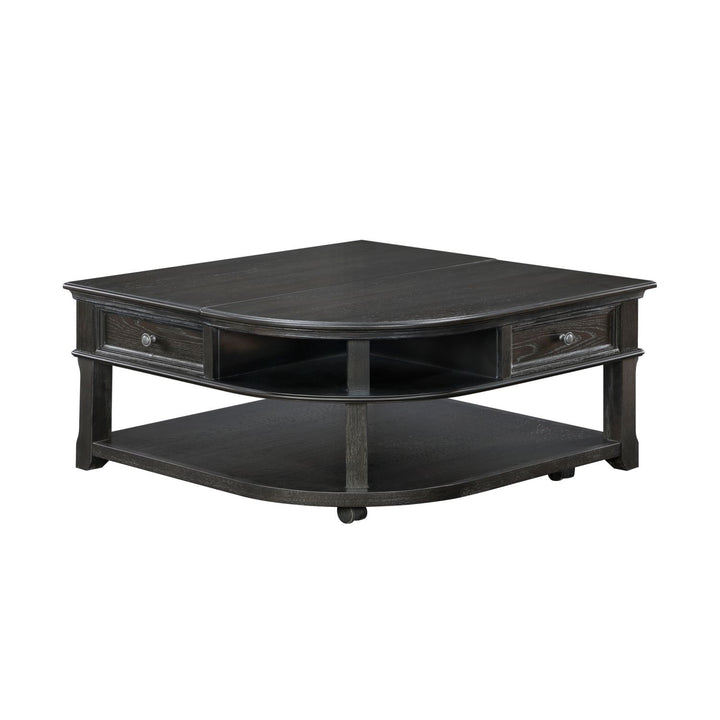 Buy farmhouse furniture Iron Oak Farm | Large Gray Modern Farmhouse Shelved Coffee Table - Modern Cottage Farmhouse Furniture