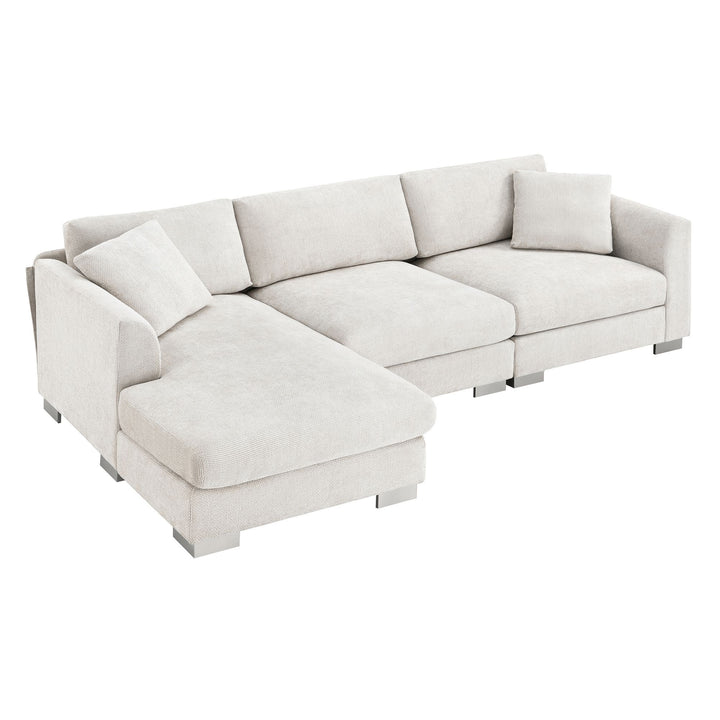 Buy farmhouse furniture Maison Blanc Sofa | Ivory Large Modern Farmhouse Sofa Couch - Modern Cottage Farmhouse Furniture