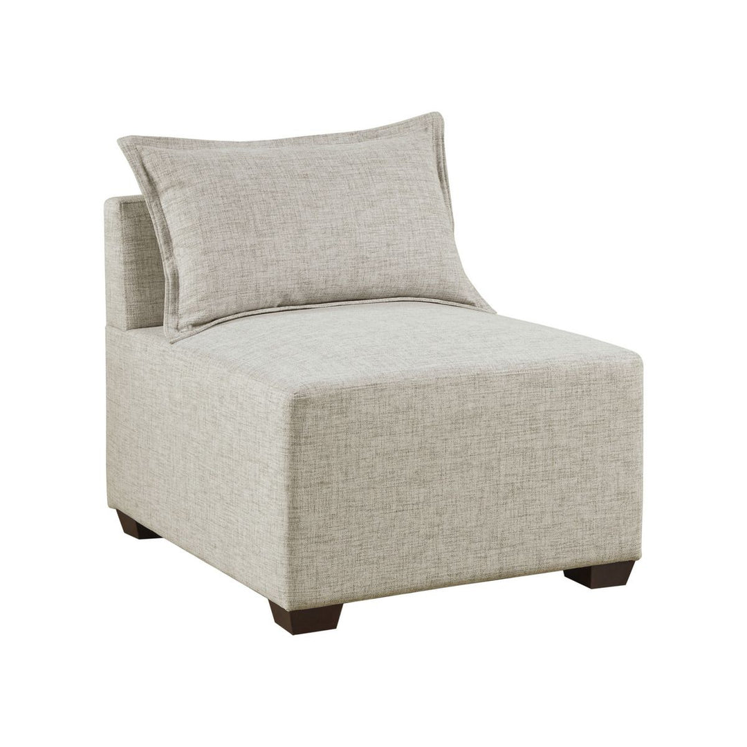 Buy farmhouse furniture Cream Off White Farmhouse Modular Armless Chair - Modern Cottage Farmhouse Furniture