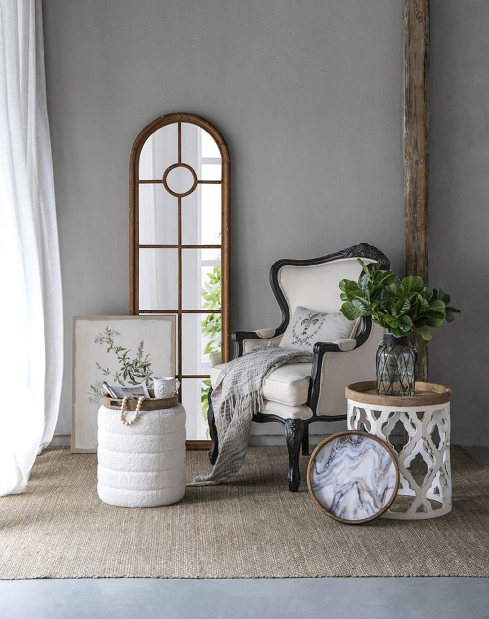 Buy farmhouse furniture Set of 5 - French Farmhouse Country Home Decor Collection Bundle - Modern Cottage Farmhouse Furniture