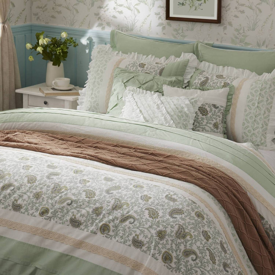 Buy farmhouse furniture 9 Piece Cotton Percale Comforter Set King - Modern Cottage Farmhouse Furniture