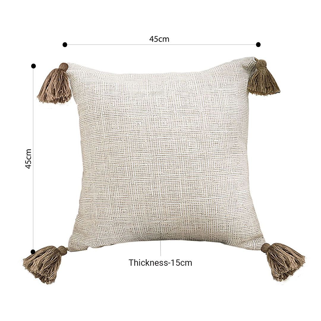 Buy farmhouse furniture Beige &amp; Cream Rib Knit Cottage Farmhouse Textured Cotton Pillow Case - Modern Cottage Farmhouse Furniture