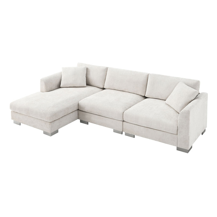 Buy farmhouse furniture Maison Blanc Sofa | Ivory Large Modern Farmhouse Sofa Couch - Modern Cottage Farmhouse Furniture