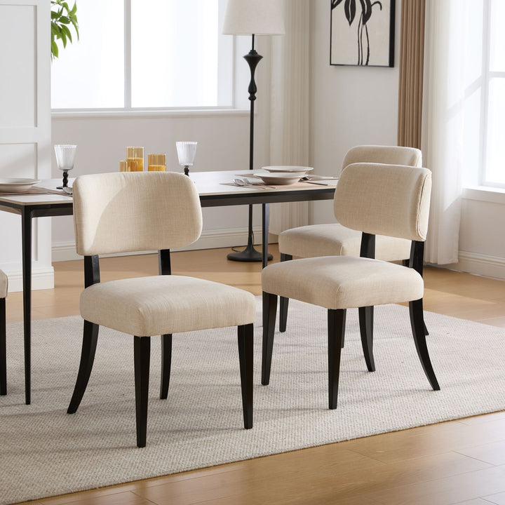 Buy farmhouse furniture Wooden Dining Chairs Set of 2, Modern Fabric Upholstered Dining Room Chair Kitchen Chairs, Farmhouse Dinner Chair for Kitchen Dining Room - Modern Cottage Farmhouse Furniture