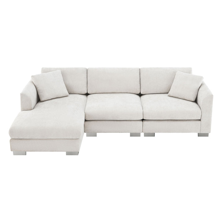 Buy farmhouse furniture Maison Blanc Sofa | Ivory Large Modern Farmhouse Sofa Couch - Modern Cottage Farmhouse Furniture
