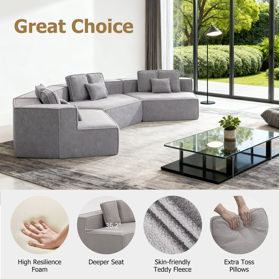 Buy farmhouse furniture Lily • Extra Large Extra Wide Modular Modern Farmhouse Compressed Sofa - Modern Cottage Farmhouse Furniture