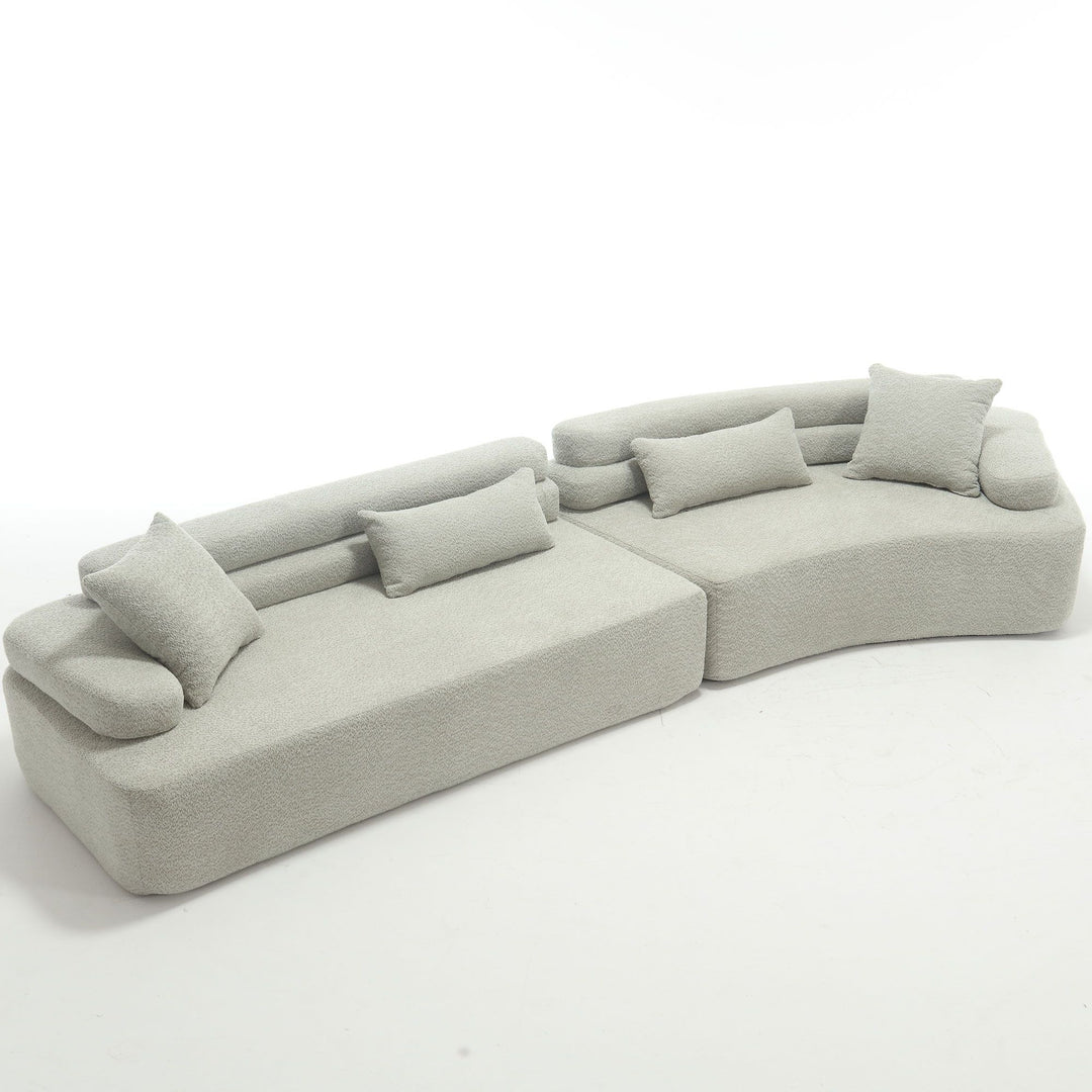 Buy farmhouse furniture Upholstered Curve Modern Minimalist Farmhouse Sofa Couch - Modern Cottage Farmhouse Furniture