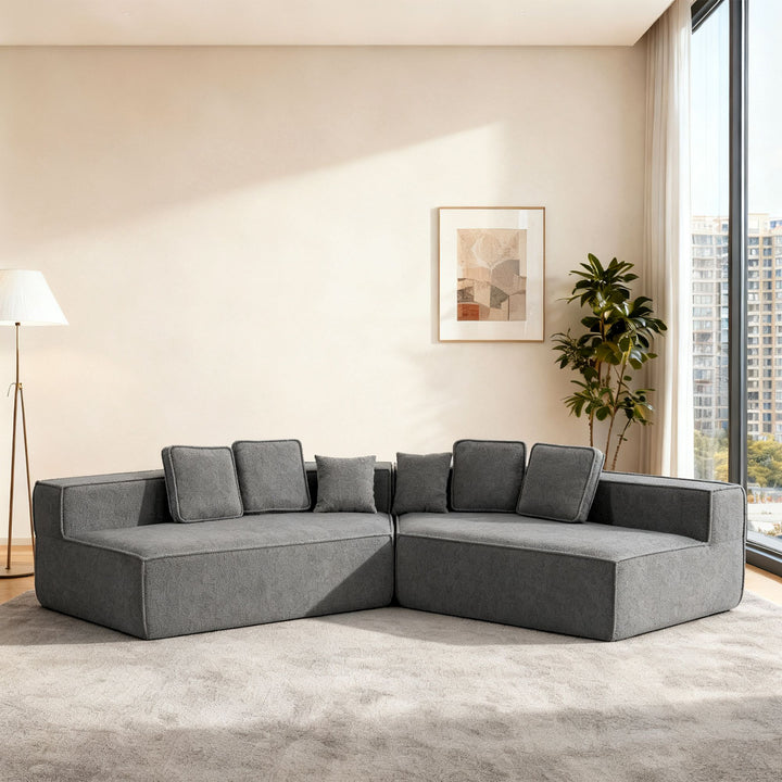 Buy farmhouse furniture The Haven • Extra Large Extra Wide Modular Modern Farmhouse Compressed Sofa - Modern Cottage Farmhouse Furniture