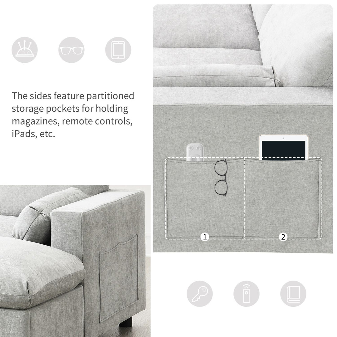 Buy farmhouse furniture Modern Farmhouse Grey Three Seater Sofa Couch - Modern Cottage Farmhouse Furniture