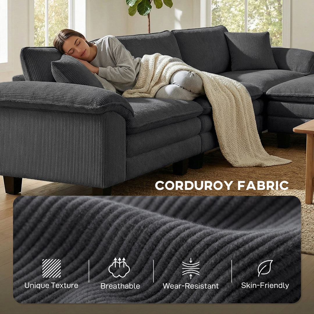 Buy farmhouse furniture Modern Farmhouse Dark Gray L Shaped Couch - Modern Cottage Farmhouse Furniture