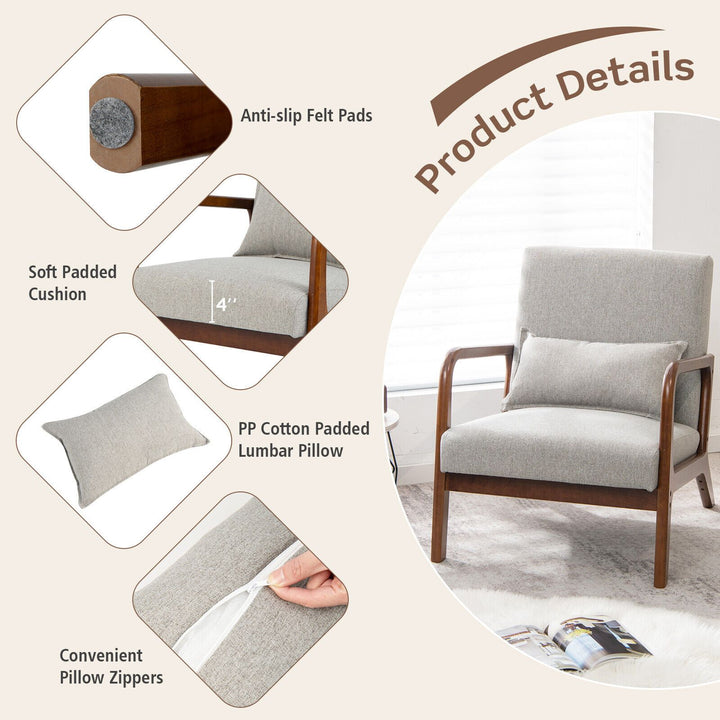 Buy farmhouse furniture Beige White Modern Contemporary Accent Chair - Modern Cottage Farmhouse Furniture