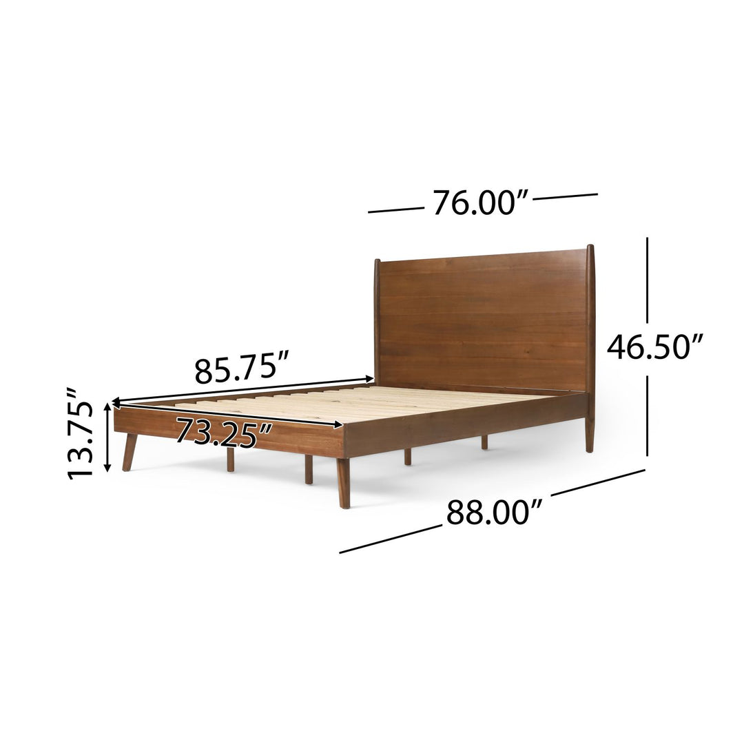 Buy farmhouse furniture King Size Farmhouse Cohron Solid Wood Platform Bed (Cali King) - Modern Cottage Farmhouse Furniture