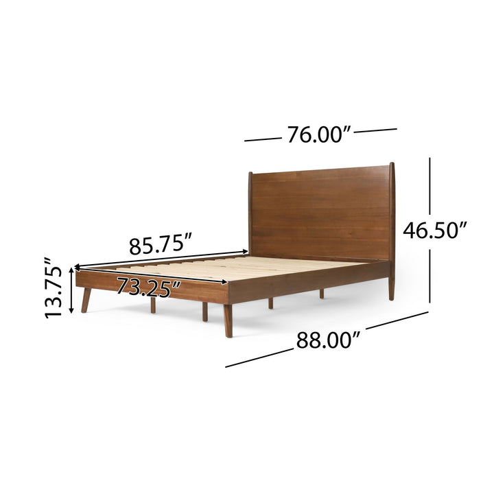 Buy farmhouse furniture King Size Farmhouse Cohron Solid Wood Platform Bed (Cali King) - Modern Cottage Farmhouse Furniture