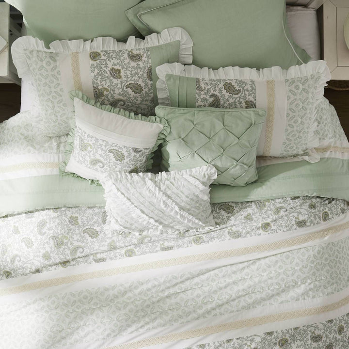 Buy farmhouse furniture 9 Piece Cotton Percale Comforter Set King - Modern Cottage Farmhouse Furniture