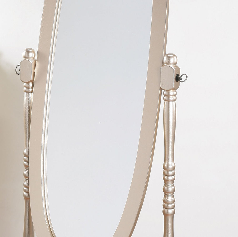 Buy farmhouse furniture Elegant Queen Anna Antique Wood Cheval Mirror with Gold Finish for Home Decor - Modern Cottage Farmhouse Furniture