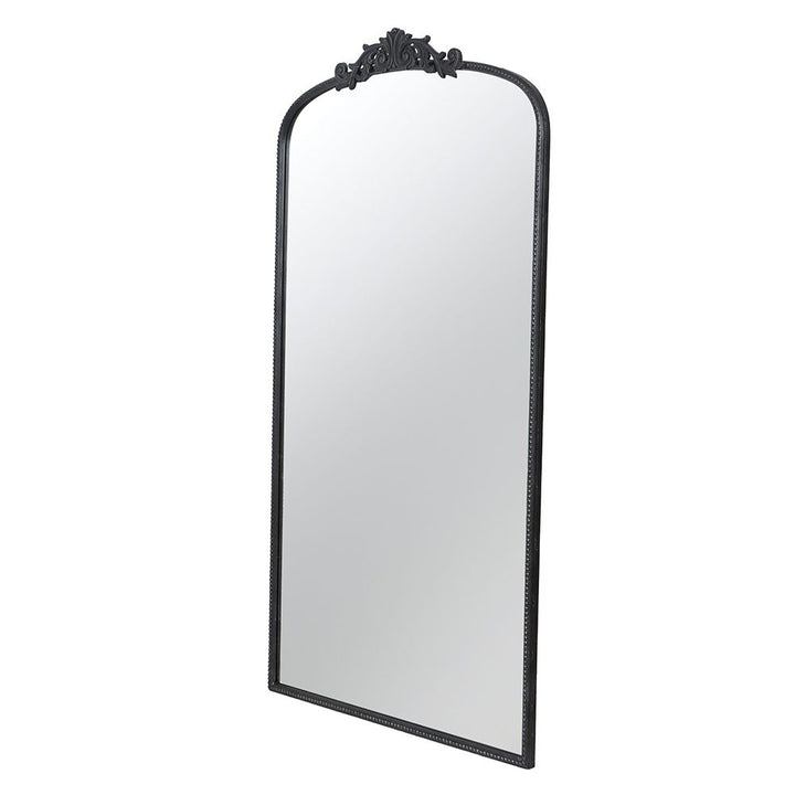 Buy farmhouse furniture Les Saules | Elegant Modern Farmhouse Black Contemporary Large Arched Full Length Mirror - Modern Cottage Farmhouse Furniture