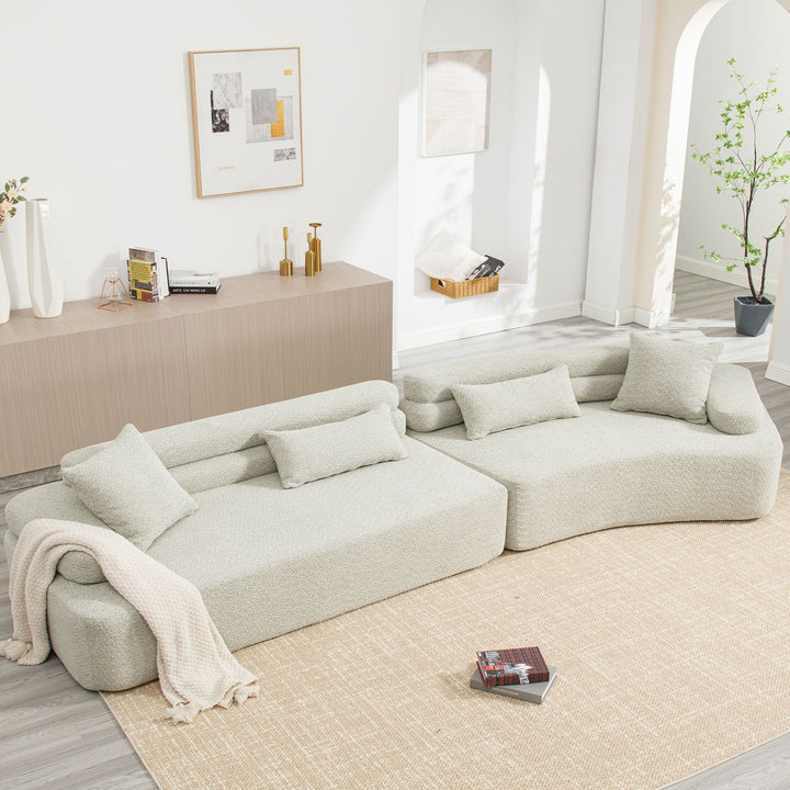Buy farmhouse furniture Upholstered Curve Modern Minimalist Farmhouse Sofa Couch - Modern Cottage Farmhouse Furniture