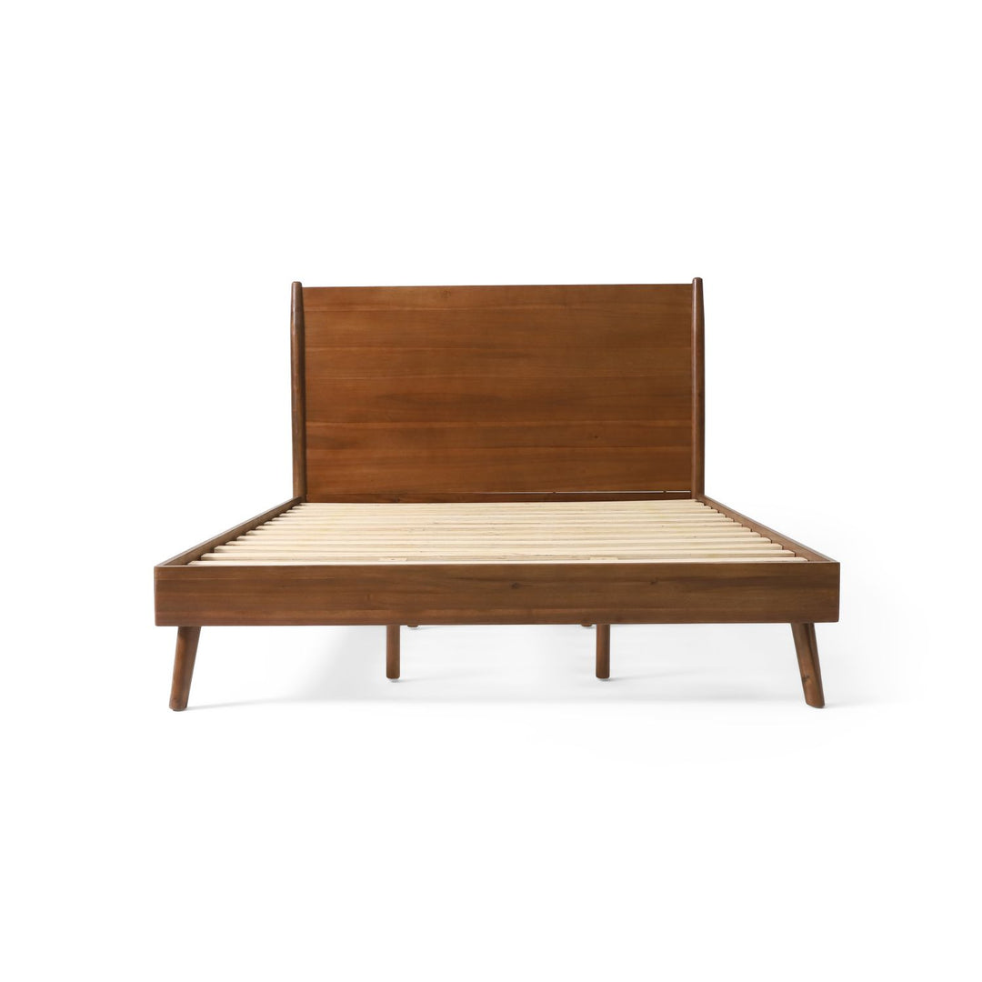 Buy farmhouse furniture King Size Farmhouse Cohron Solid Wood Platform Bed (Cali King) - Modern Cottage Farmhouse Furniture