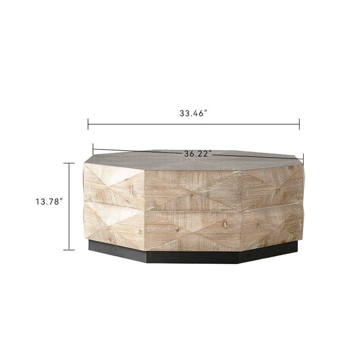 Buy farmhouse furniture Sage Creek Acres | Large Modern Farmhouse Octagon Coffee Table - Modern Cottage Farmhouse Furniture