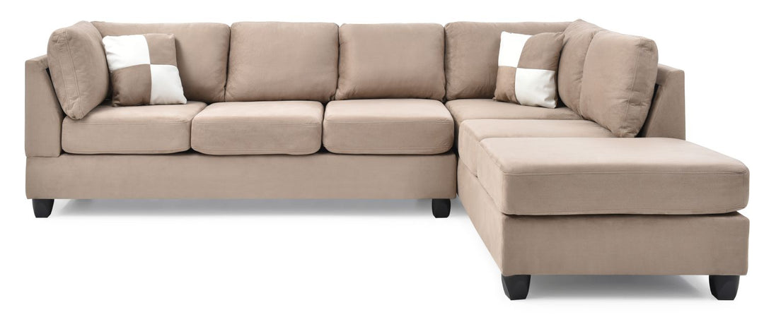 Buy farmhouse furniture Mocha Modern Farmhouse Beige Sofa Sectional Couch - Modern Cottage Farmhouse Furniture