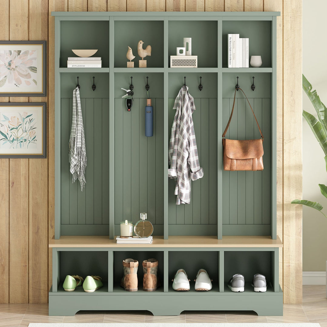 Buy farmhouse furniture Farmhouse Elegant Rustic Mudroom Entrance Entryway Bench - Modern Cottage Farmhouse Furniture